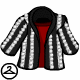 Red Shirt and Sequin Stripes Jacket